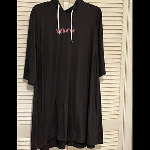 NWT J for Justify black LS sweatshirt dress with butterflies 3x